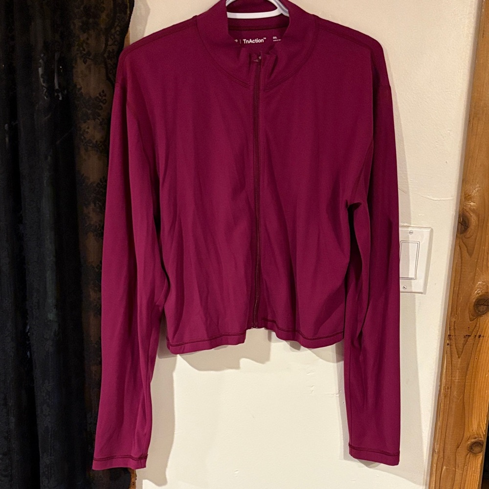 TNA Women's Fuchsia smoke cropped buttery Zip-Up
